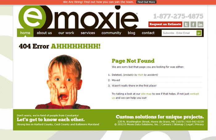 e-moxie.com 404 page design