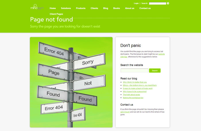 themindgym.com 404 page design