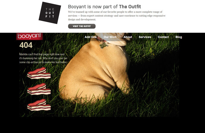 booyant.com 404 page design