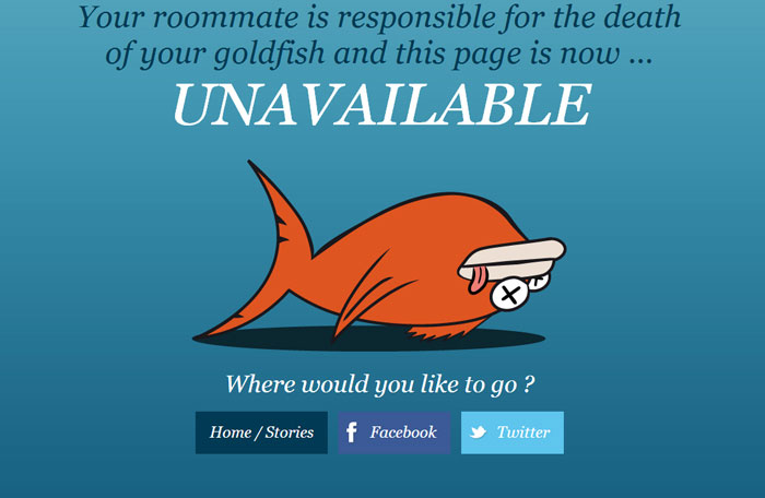 ihatemyroommate.com 404 page design