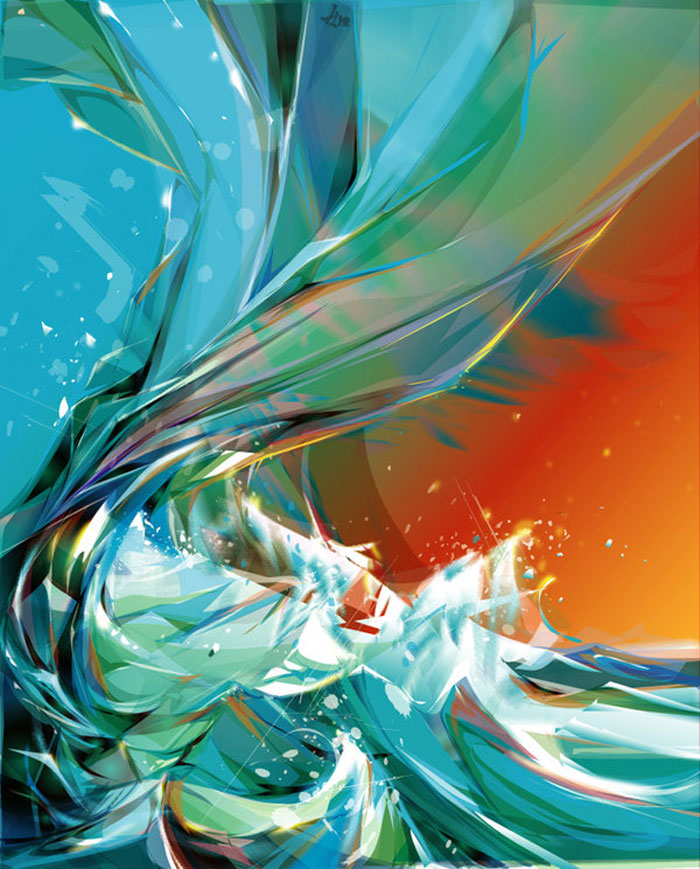 Water Abstract Vector Artwork Inspiration