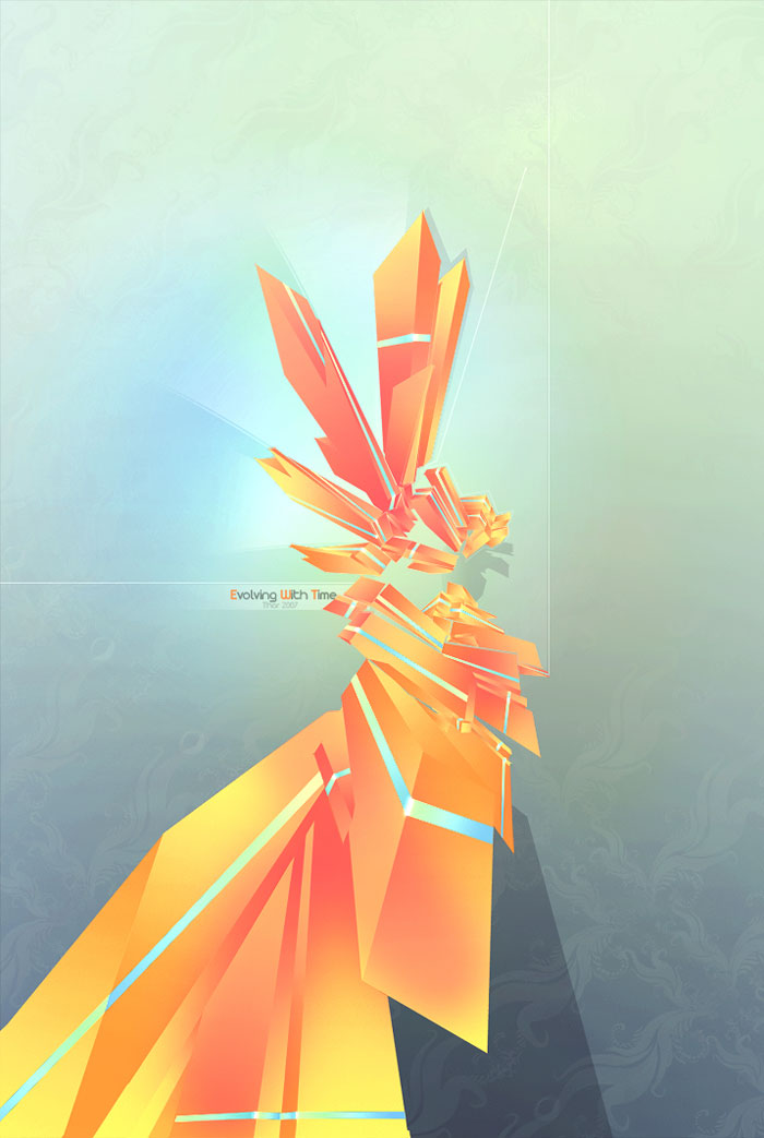 Evolving With Time Abstract Vector Artwork Inspiration