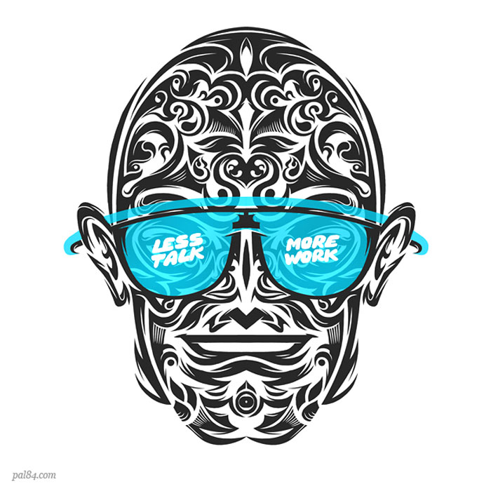 less talk, more work Abstract Vector Artwork Inspiration