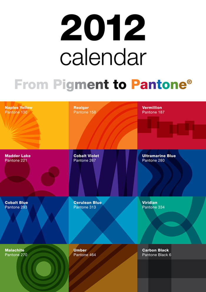 From Pigment to Pantone 2012 Calendar 1 Australian Design