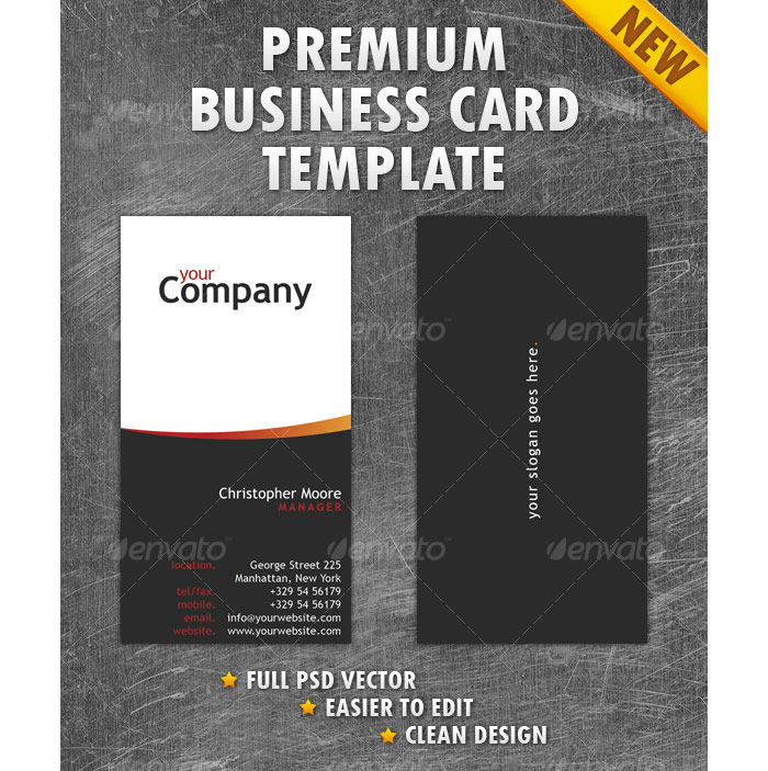 Clean Printable Business Card Template