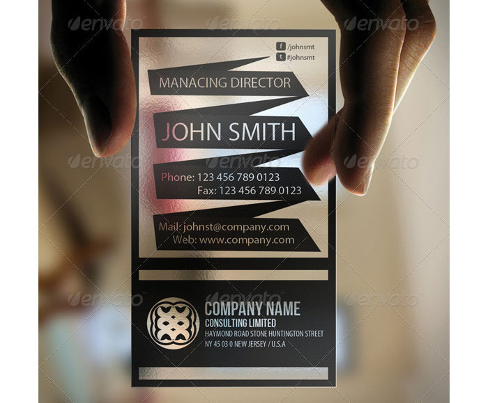 Trans Max Printable Business Card Template