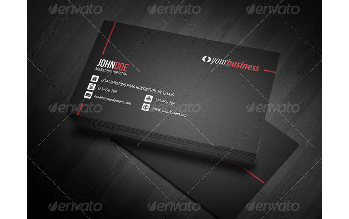 Line Corporate Printable Business Card Template