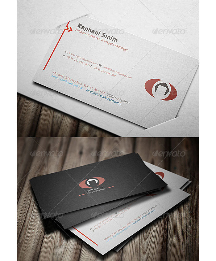 Modern Corporate Printable Business Card Template