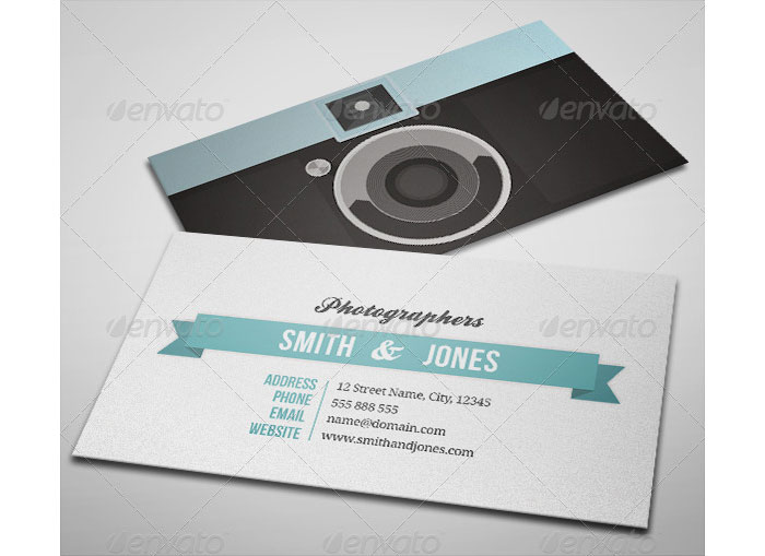Sleek Illustrated Photography Printable Business Card Template