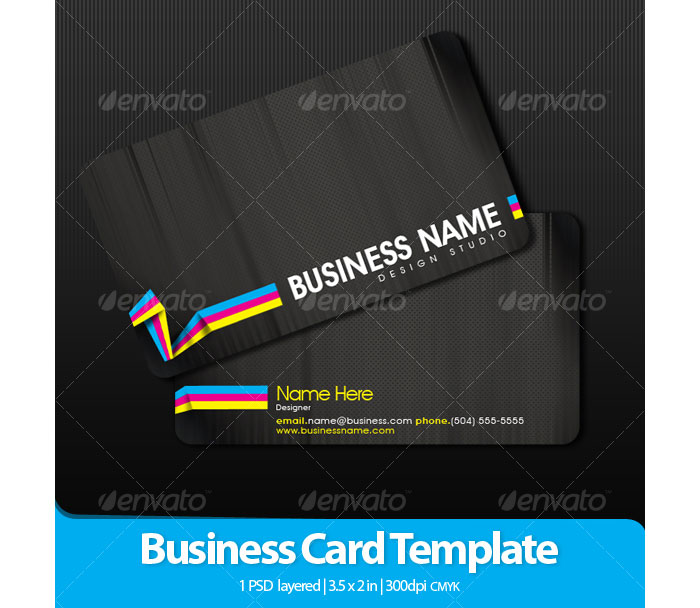 Design Studio Printable Business Card Template