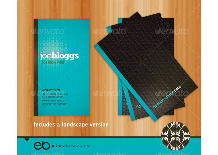 Generic - Portrait & Landscape Printable Business Card Template