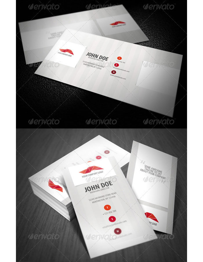 Stripe Style Printable Business Card Template