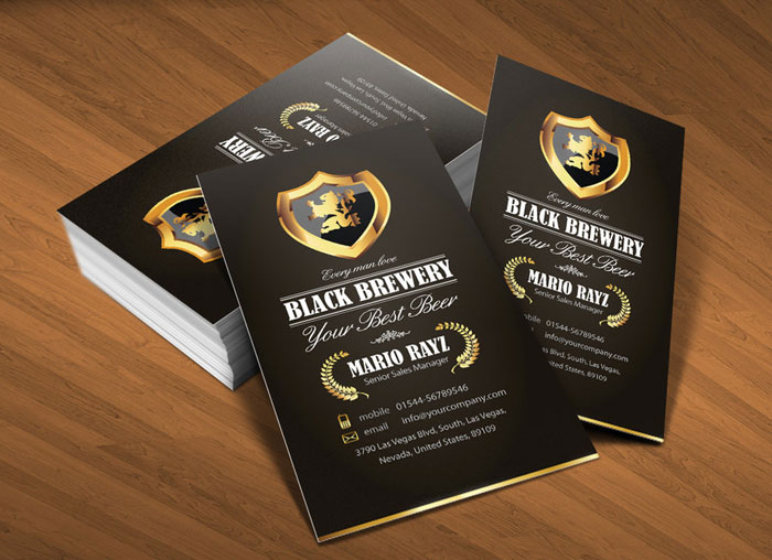 Black brewery Black Business Card