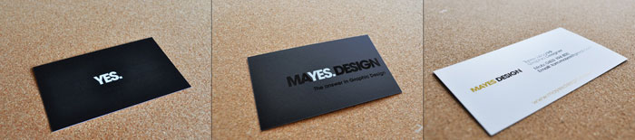 Mayes Design Black Business Card