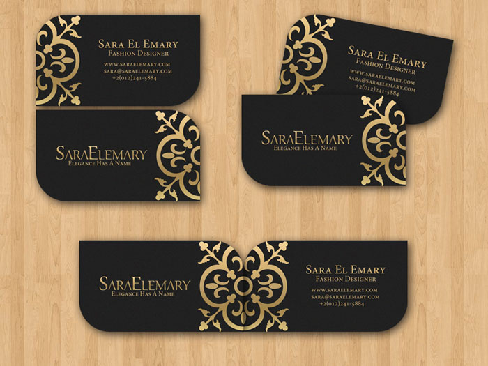 Sara El Emary Business Card Black Business Card