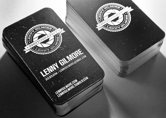 Lenny Gilmore Black Business Card