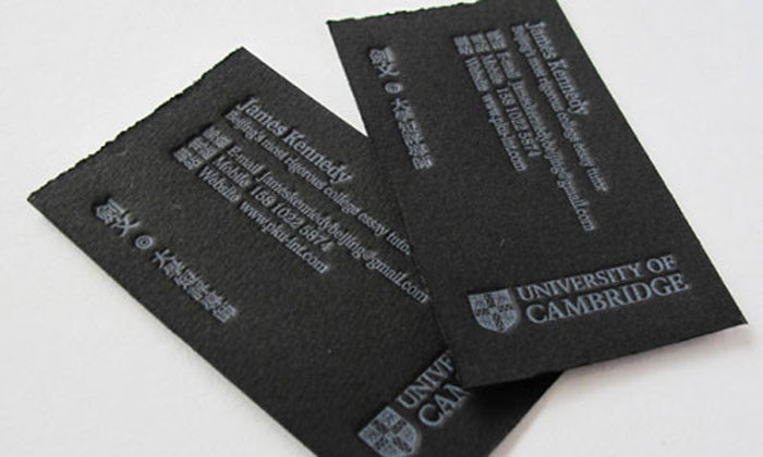 University of Cambridge Black Business Card