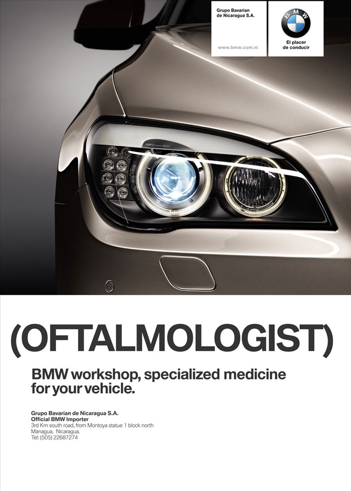 BMW workshop, specialized medicine for your vehicle Print Advertisement