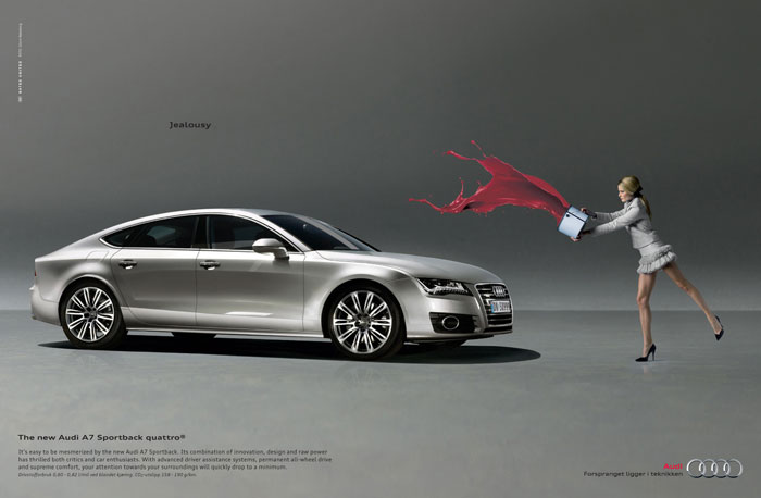 Jealousy. The new Audi A7 Sportback quattro Print Advertisement