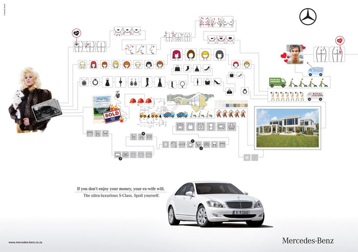 Mercedes-Benz S-Class: Ex-wife Print Advertisement