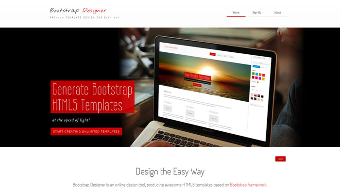 bootstrapdesigner.com Designed with Twitter Bootstrap