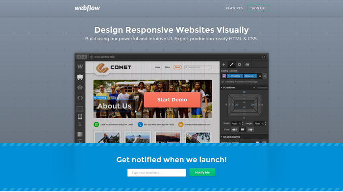 webflow.com Designed with Twitter Bootstrap