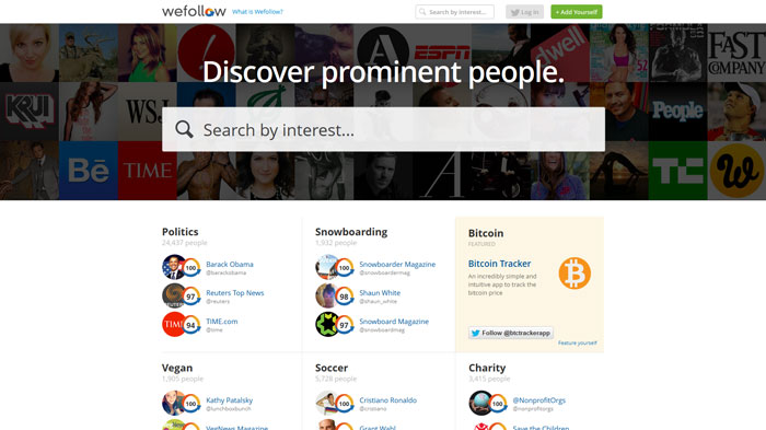 wefollow.com Designed with Twitter Bootstrap