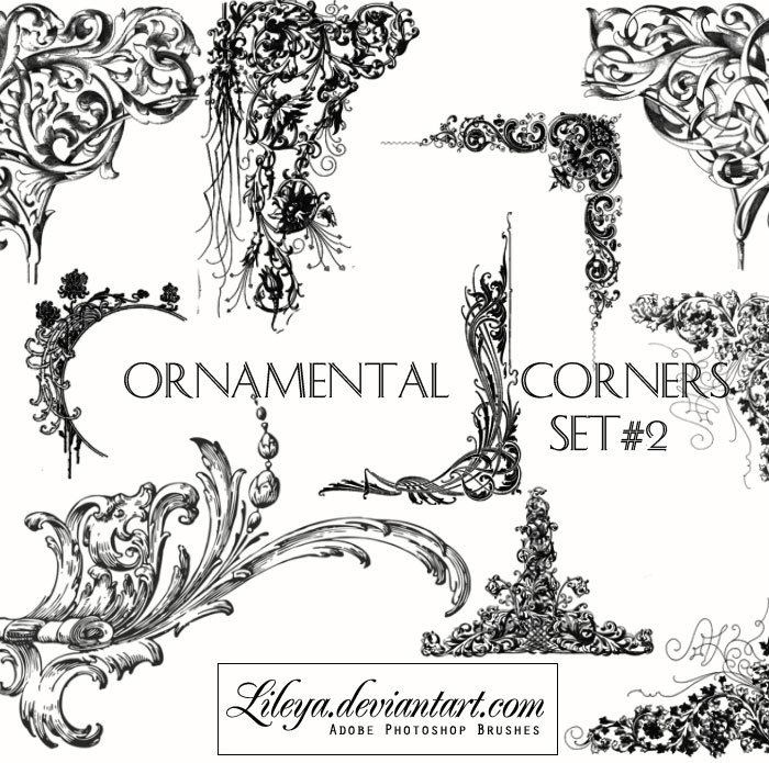 Ornamental Corners set 2