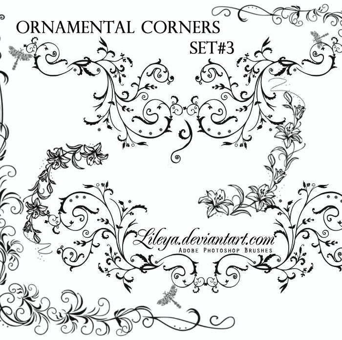Ornamental Corners set 3