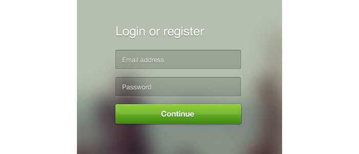 Login or Register User Interface Design Inspiration