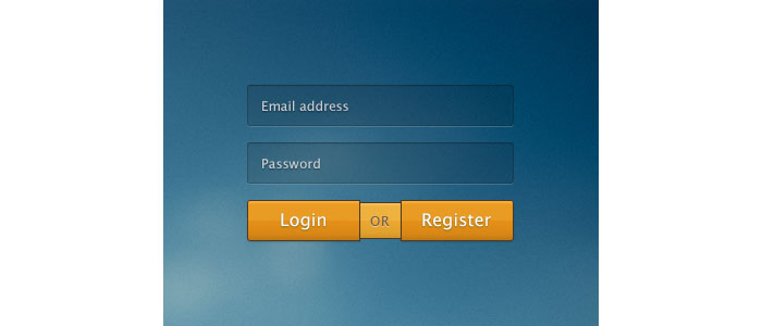 Rebound: login or register User Interface Design Inspiration