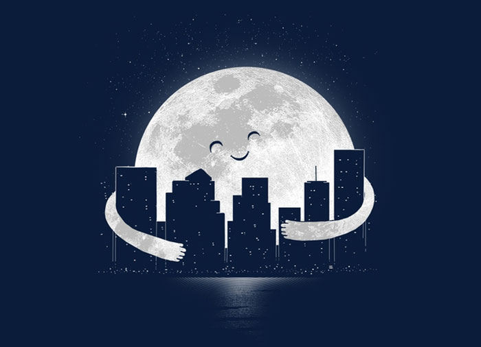 Good Night Cool vector T-shirt design idea
