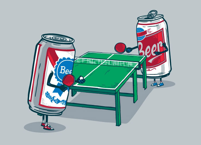 Beer Pong Cool vector T-shirt design idea