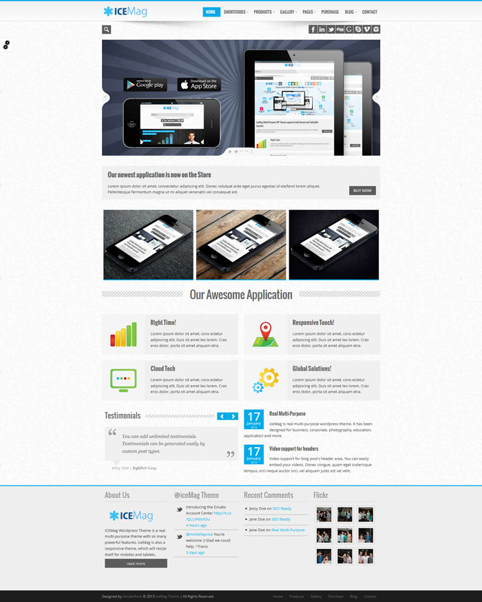 Icemag Corporate WordPress Design Inspiration