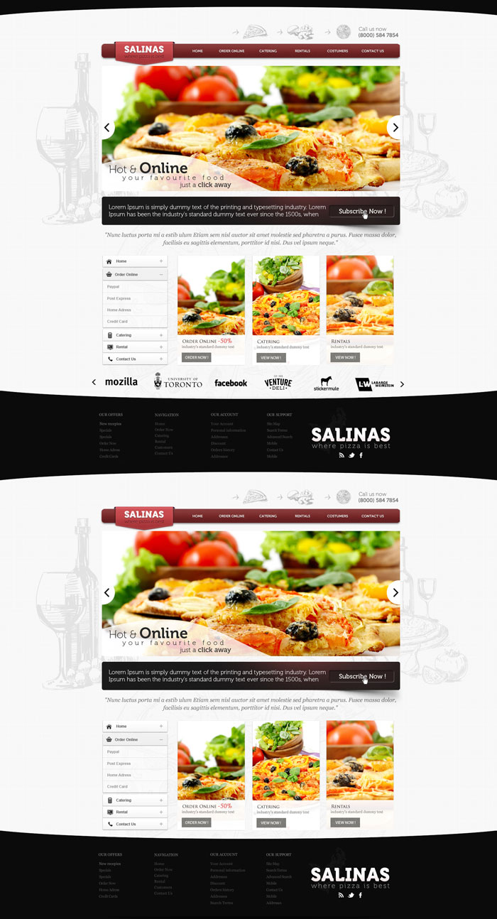 Pizza Business Web Design Inspiration