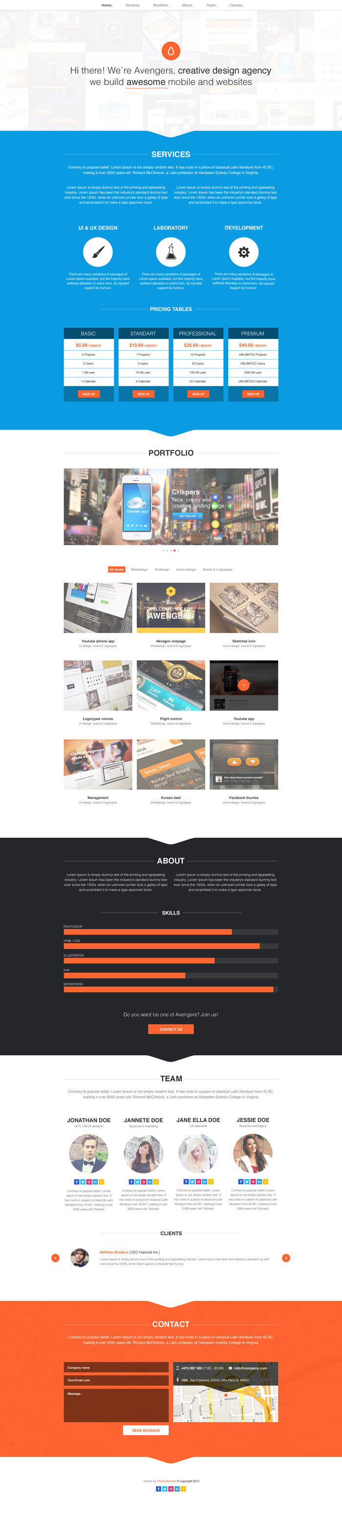 Fresh Onepage portfolio Web Design Inspiration
