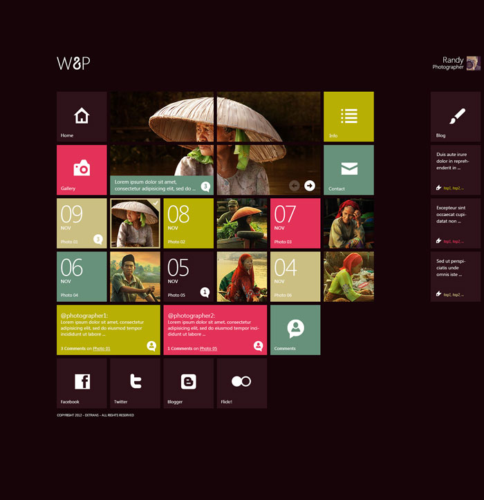 W8P - WordPress Theme Web Design Inspiration