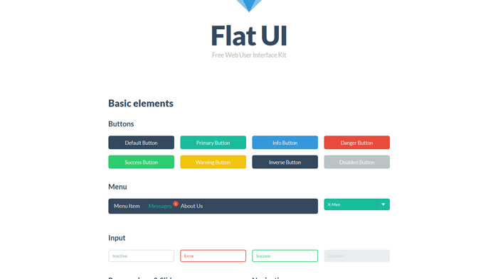 Flat UI Popular CSS Library