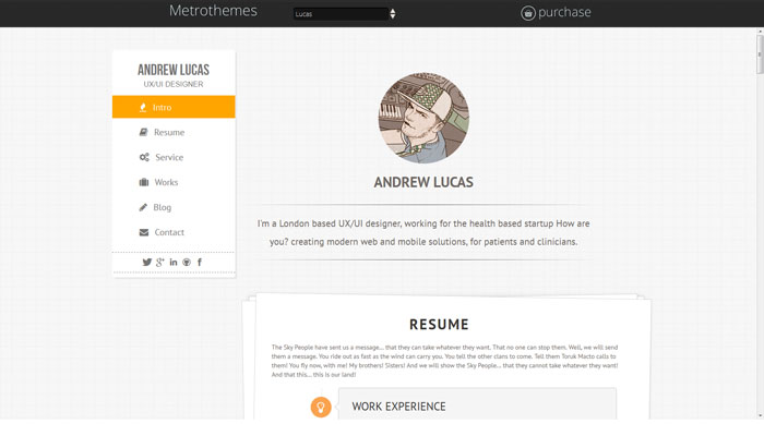 lucas Resume Curriculum Vitae Website Design