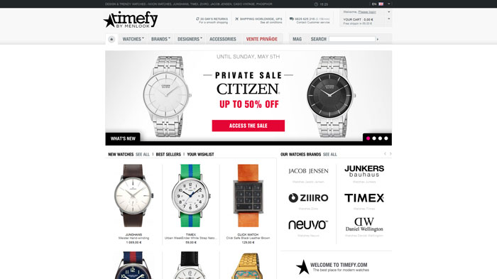 timefy.com Ecommerce website