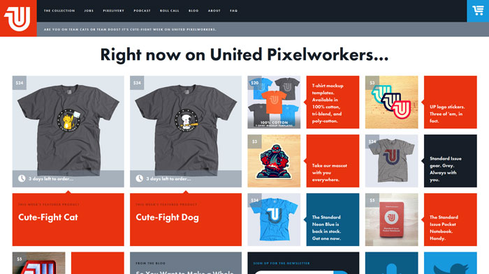 unitedpixelworkers.com Ecommerce website