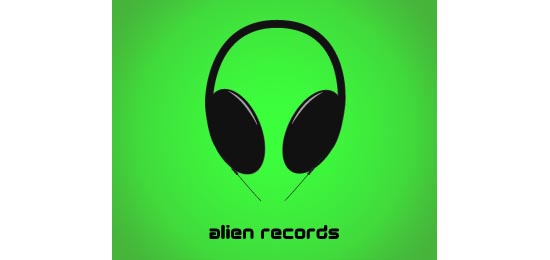 alien records Dual Meaning Logo Design Inspiration