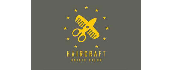 haircraft Dual Meaning Logo Design Inspiration