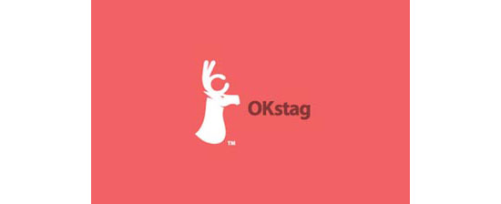 OKstag Dual Meaning Logo Design Inspiration