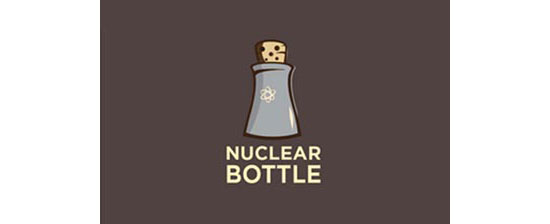 Nuclear bottle Dual Meaning Logo Design Inspiration