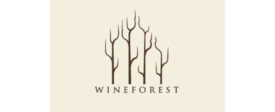 Wine Forest Dual Meaning Logo Design Inspiration
