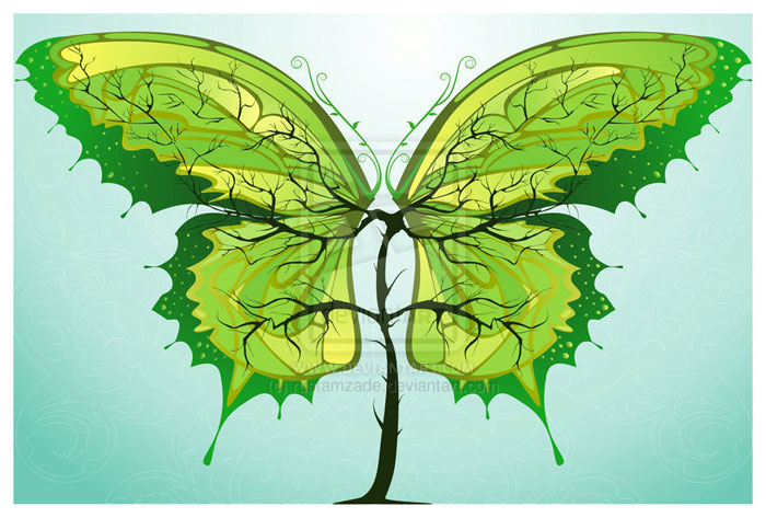 Butterfly Fantasy Vector Illustration