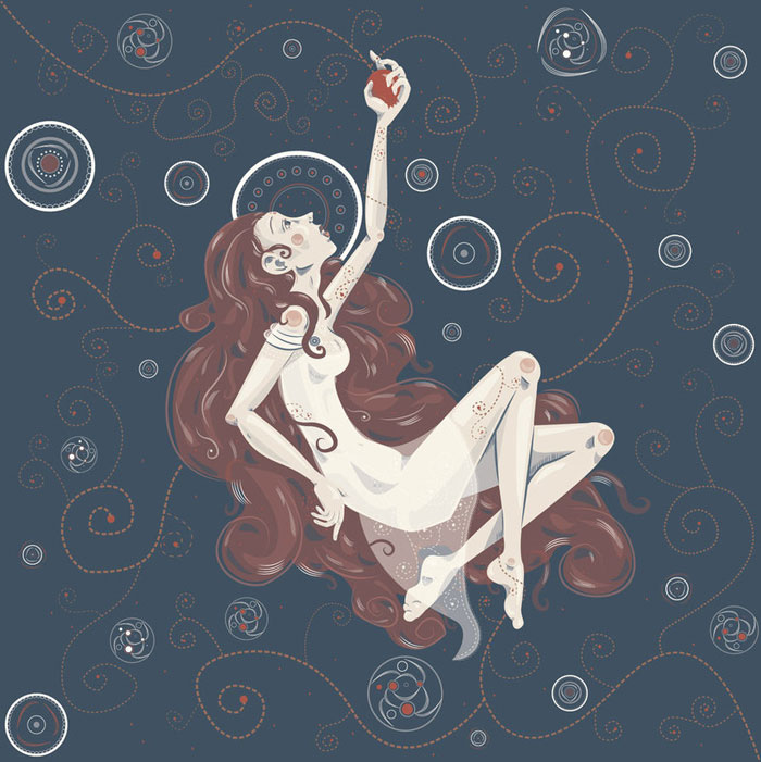 Persephone Fantasy Vector Illustration