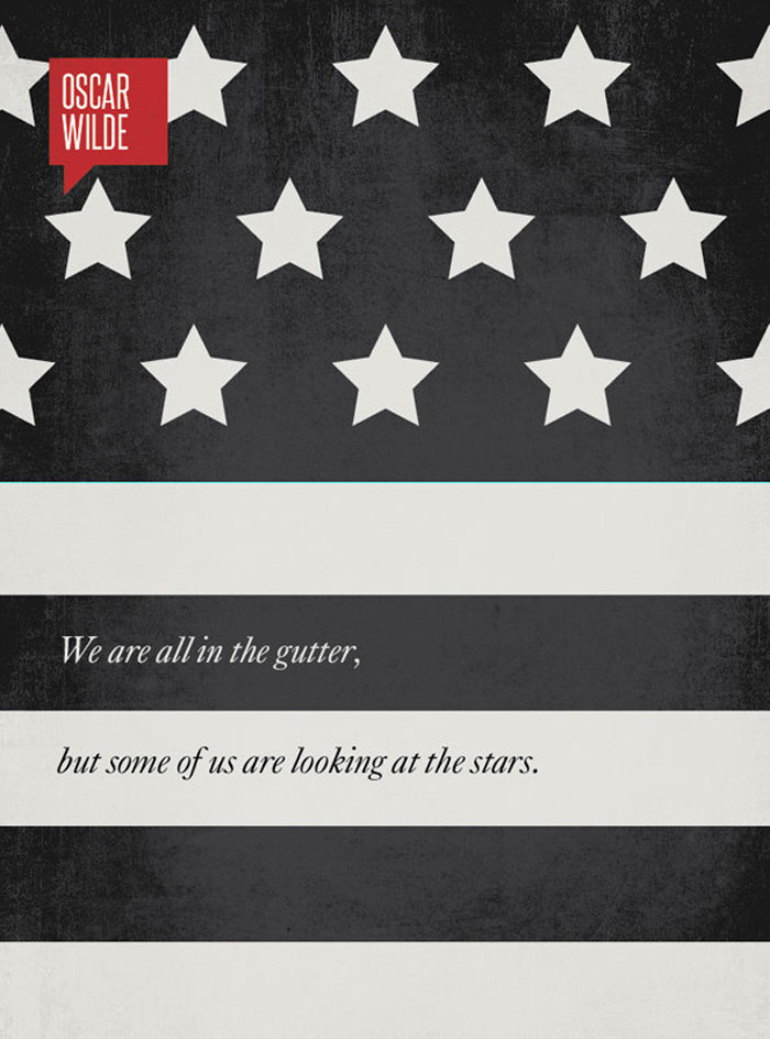 We are all in the gutter, but some of us are looking at the stars Quote Minimalist poster
