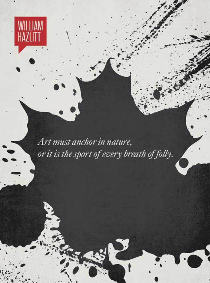 Art must anchor in nature, or it is the sport of every breath of folly Quote Minimalist poster